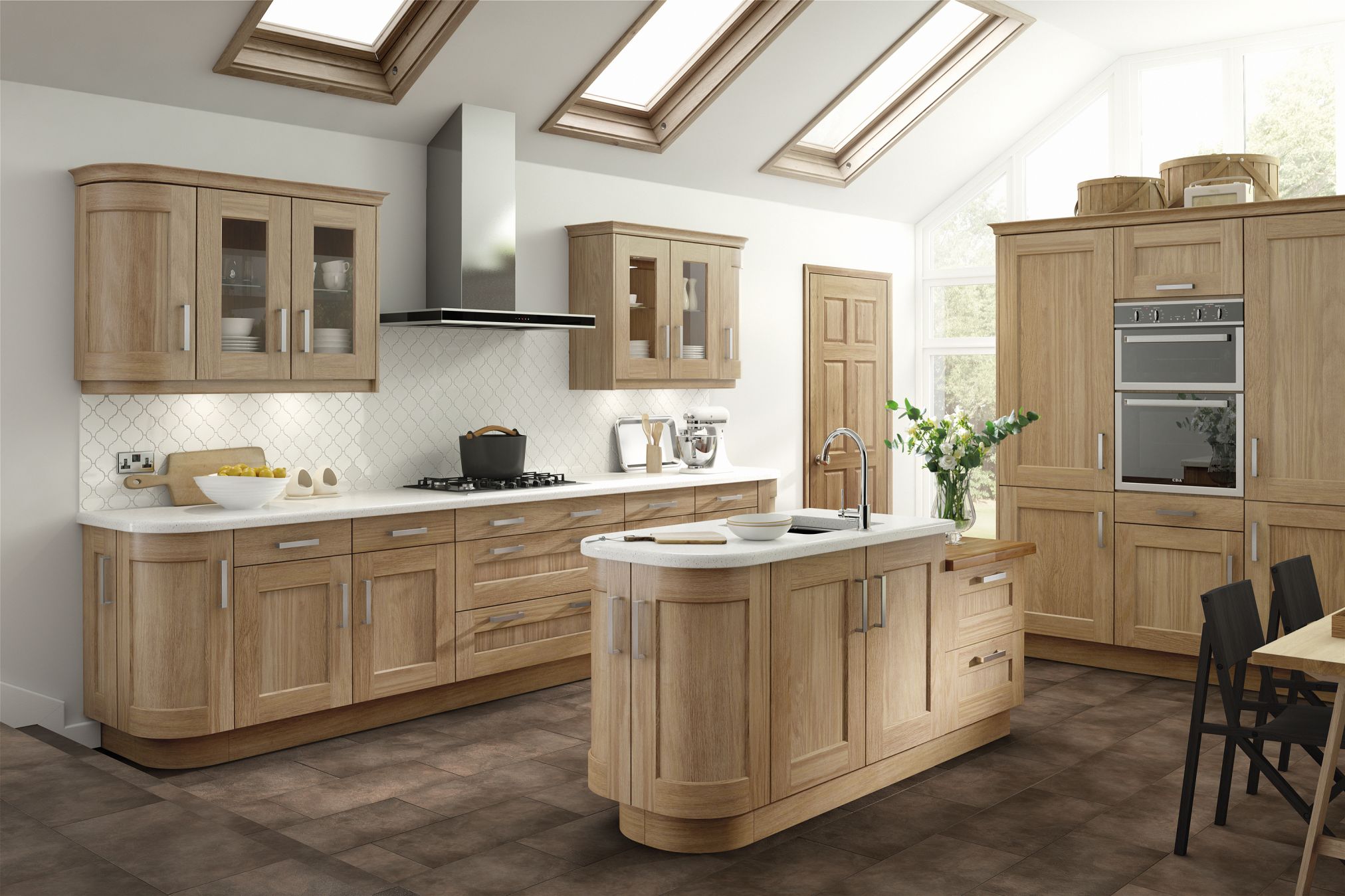 Painted Greenwich S1 Natural Oak