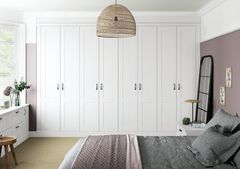 Bonn Fitted Wardrobe, displayed here in an elegant Pure White finish