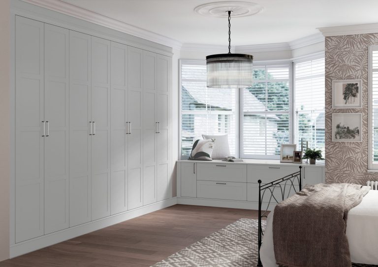 Melrose Fitted Wardrobe Shown in Light Grey