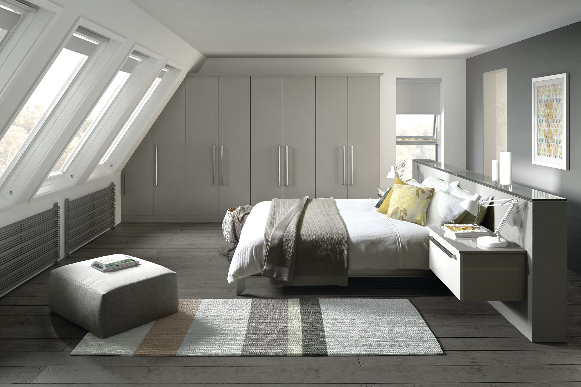 Phoenix Fitted Wardrobe in Light Grey