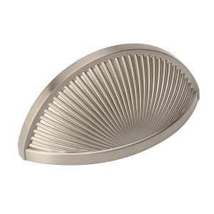 Crawford, Cup Pull Handle, Zinc Alloy, Satin Nickel