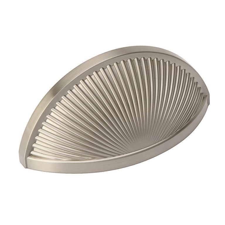 Crawford, Cup Pull Handle, Zinc Alloy, Satin Nickel