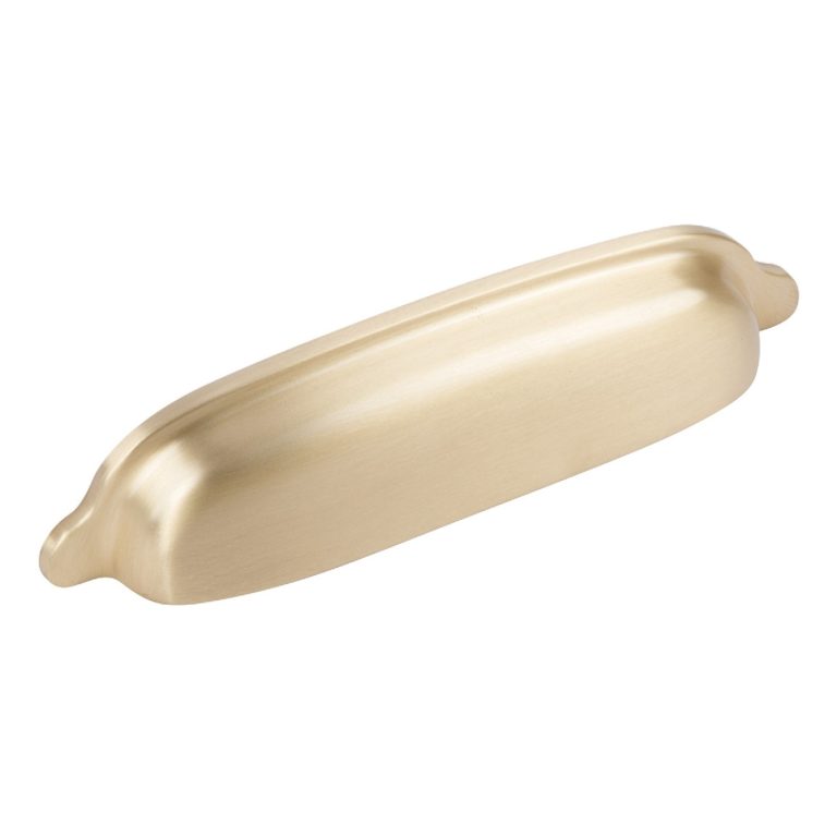 Delia, Cup Pull Handle, Brass, Brushed Brass