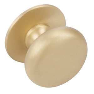 Delia, Knob, Brass, Brushed Brass