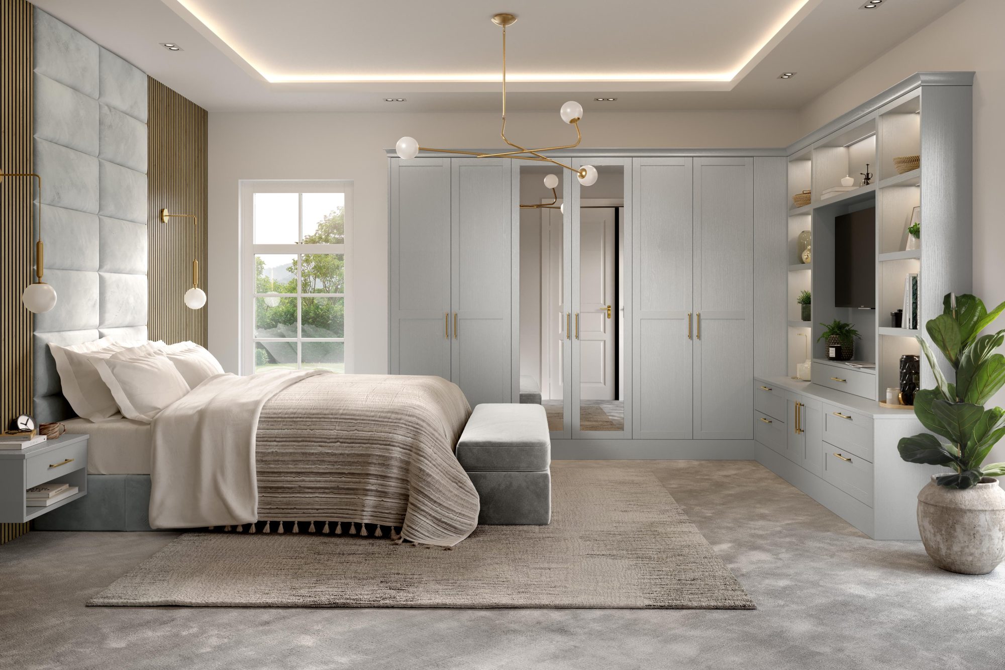 Harlem Bedroom Legno Light Grey